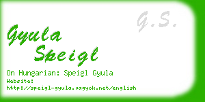 gyula speigl business card